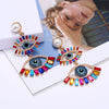 Exaggerated Women's Vintage Earrings Alloy With Diamond Design