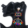 Exaggerated Women's Vintage Earrings Alloy With Diamond Design