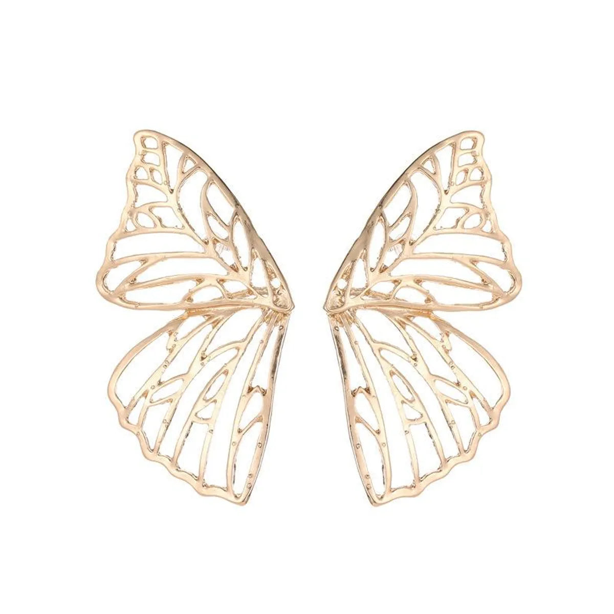 Fashion Butterfly Plating Metal No Inlaid Earrings Ear Studs