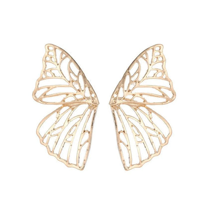 Fashion Butterfly Plating Metal No Inlaid Earrings Ear Studs