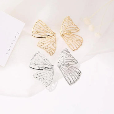 Fashion Butterfly Plating Metal No Inlaid Earrings Ear Studs