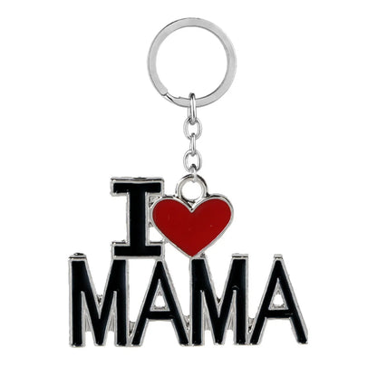 Explosion Metal Keychain Mother'S Day Father'S Day Christmas Gift Metal Crafts Gift Keychain Wholesale Nihaojewelry