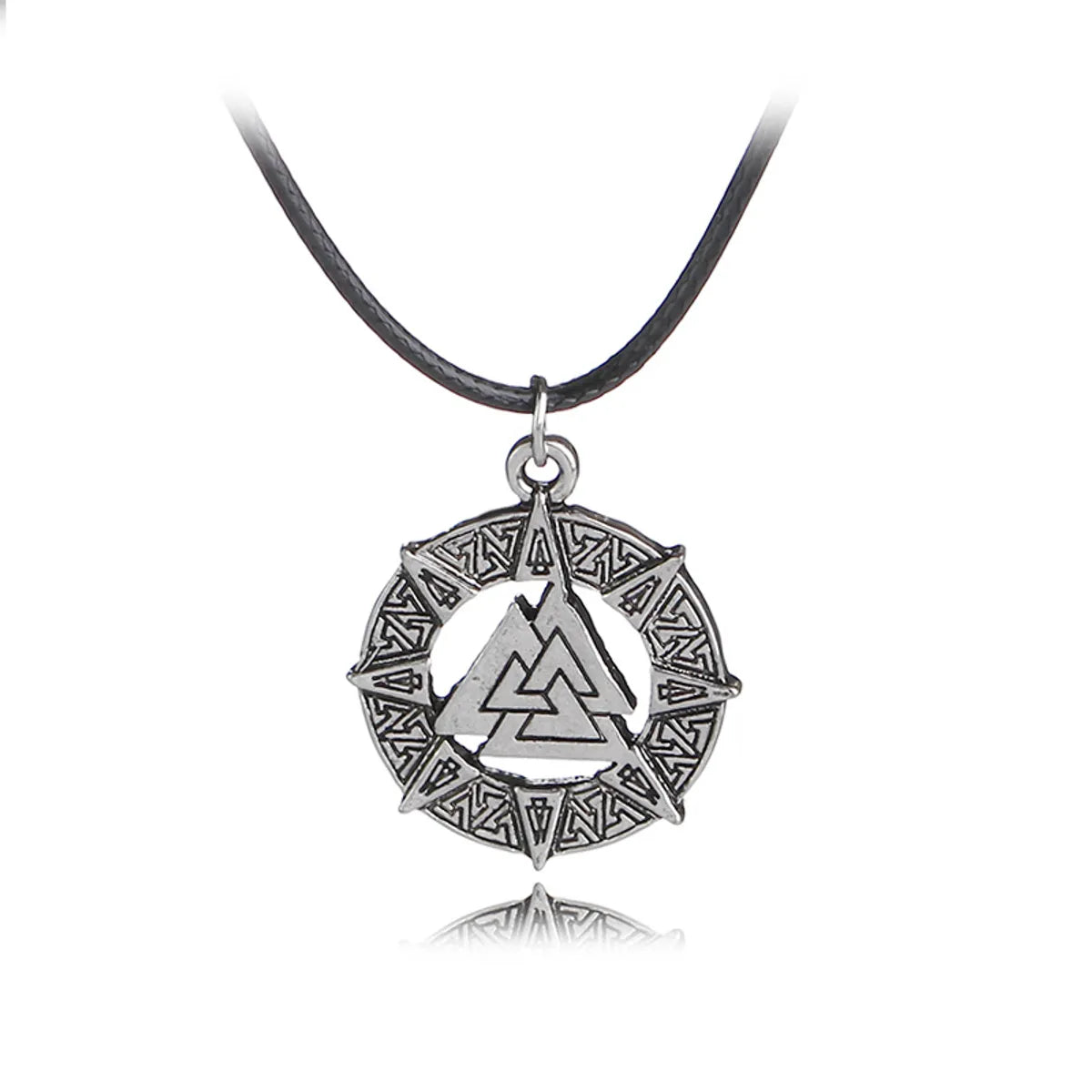 Explosion Triangle Necklace Nordic Viking Retro Valknut Scandinavian Pirate Necklace Wholesale Nihaojewelry