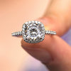 Explosions Classic Zircon Ring Engagement Women's Diamond Ring Copper Zircon Platinum Plated Jewelry Wholesale