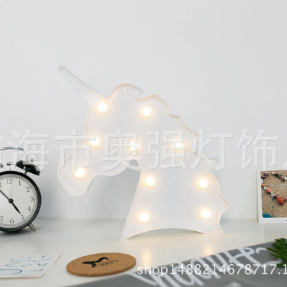 Explosions Korean Chic Wind Led Flamingo Cactus Pineapple Cloud Decorative Table Lamp Letter Nightlight