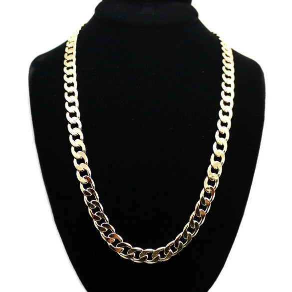 Explosive Necklace Environmental Protection Alloy Chain Hip Hop Fashion Simple Necklace 12Mm Wide 80Cm Long Neck Chain