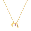 Exquisite Alloy Pendant Thin Necklace With Anchor Heart Wings Letter Charm Electroplated Gold O Chain For Couples