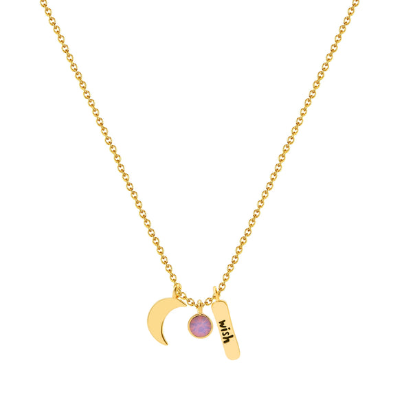 Exquisite Alloy Pendant Thin Necklace With Anchor Heart Wings Letter Charm Electroplated Gold O Chain For Couples