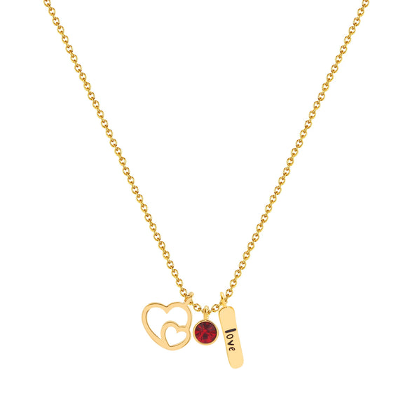 Exquisite Alloy Pendant Thin Necklace With Anchor Heart Wings Letter Charm Electroplated Gold O Chain For Couples