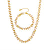 Exquisite Bead Clavicle Necklace And Bracelet Set For Women Stainless Steel With Pvd Electroplated 18K Real Gold Light Luxury Style