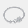 Exquisite Cheetah S925 Silver Microinlaid Zircon Light Luxury Women's Simple Geometric Bracelet