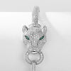 Exquisite Cheetah S925 Silver Microinlaid Zircon Light Luxury Women's Simple Geometric Bracelet