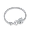 Exquisite Cheetah S925 Silver Microinlaid Zircon Light Luxury Women's Simple Geometric Bracelet