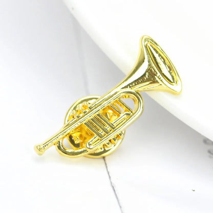 Exquisite Dripping Oil Violin Pins Brooches Musical Instrument Corsages