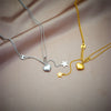 Exquisite Elegant All Match Star Tassel 3D Peach Heart Clavicle Chain Necklace In Cold Style Made Of Titanium Steel With Electroplating Treatment