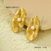 Exquisite Exaggerated Vintage Geometric Stainless Steel And Titanium Steel Earrings With Electroplating Treatment