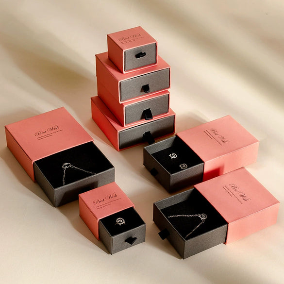 Exquisite Jewelry Packaging Box For Ring Necklace Earrings Bracelet Storage Made Of Paper And Cardboard