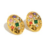 Exquisite Midcentury Style Commuter Earrings Stainless Steel 18K Gold Plated Geometric Oval Women's Earrings With Electroplating