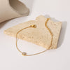 Exquisite Ultra Thin Chain Bracelet With Square Pendant For Women 18K Gold Plated Stainless Steel Geometric Pattern Electroplated
