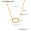 Exquisite Zircon Titanium Steel Ring Bracelet Necklace Set 18K Gold Plated Little Fragrance Style Electroplated