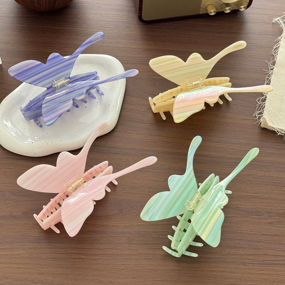 Extra Large Acetate Handmade Claw Clip With 3D Butterfly Design High End Luxury Hairpin For Women