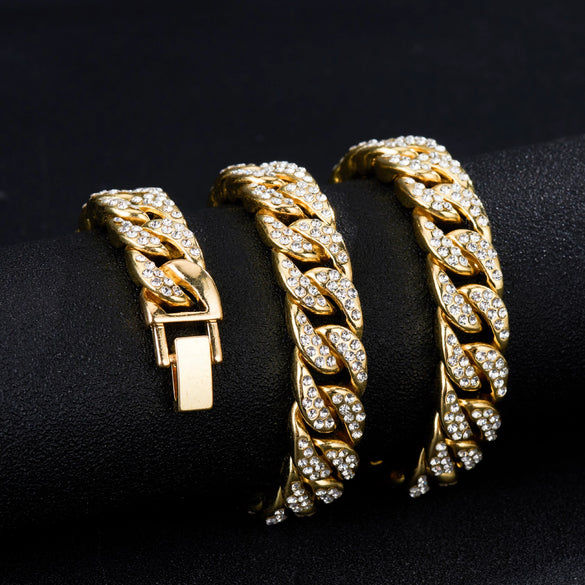 Extra Large Thick Alloy Cuban Chain Necklace Geometric Electroplated Hip Hop Street Style Unisex Jewelry
