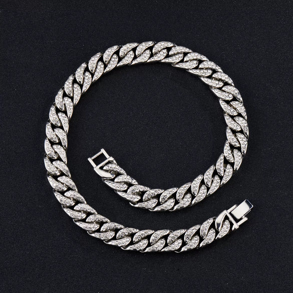 Extra Large Thick Alloy Cuban Chain Necklace Geometric Electroplated Hip Hop Street Style Unisex Jewelry