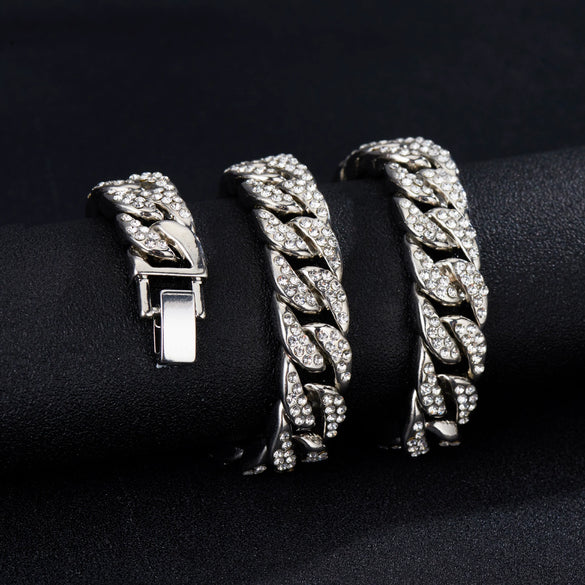 Extra Large Thick Alloy Cuban Chain Necklace Geometric Electroplated Hip Hop Street Style Unisex Jewelry
