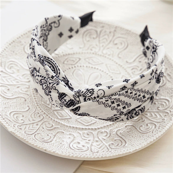 Fabric Crosswrap Hairband For Women Seiko Design