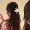 Fabric Diamondencrusted Flower Starfish Women's Duckbill Hairpin Hair Accessories