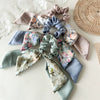 Fabric Doublelayer Butterfly Step Knot Pony Tail Ribbon Hair Ring Handmade Headwear For Women