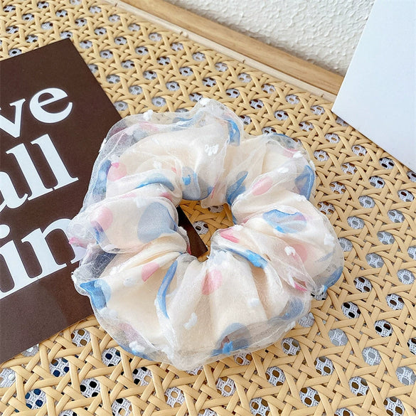 Fabric Fresh Broken Flower Handmade High Elastic Hair Ring Hair Accessories For Female