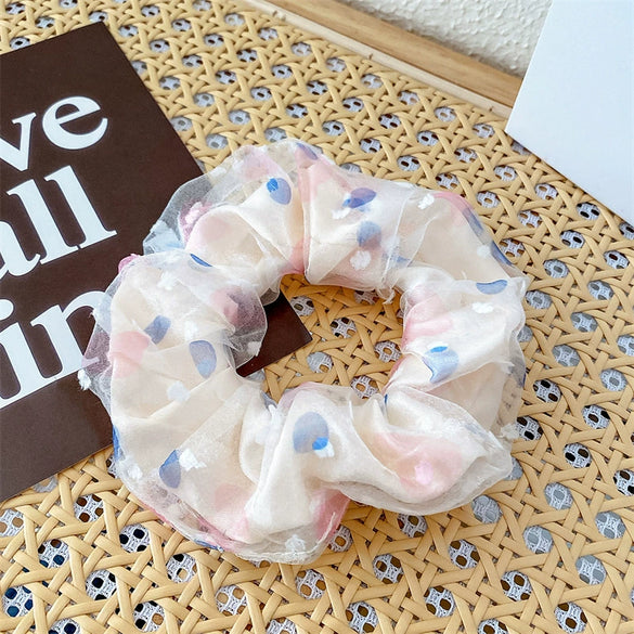 Fabric Fresh Broken Flower Handmade High Elastic Hair Ring Hair Accessories For Female