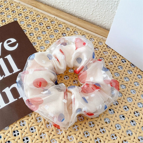Fabric Fresh Broken Flower Handmade High Elastic Hair Ring Hair Accessories For Female