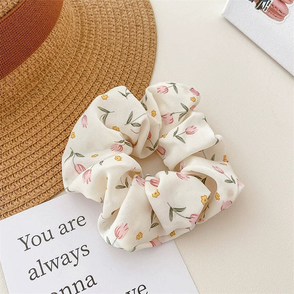 Fabric Fresh Broken Flower Handmade High Elastic Hair Ring Hair Accessories For Female