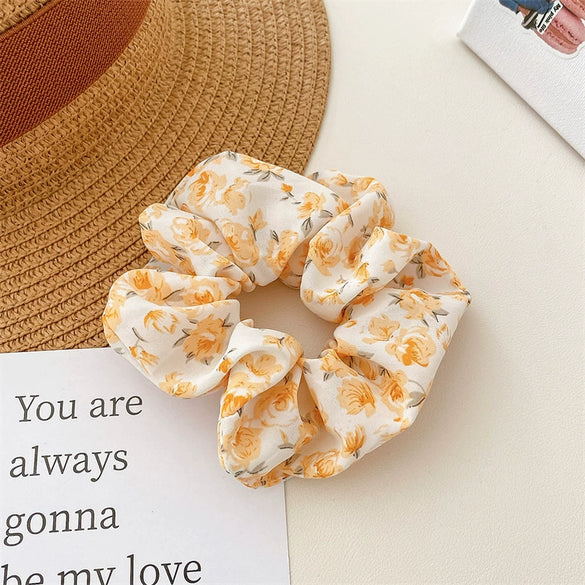 Fabric Fresh Broken Flower Handmade High Elastic Hair Ring Hair Accessories For Female