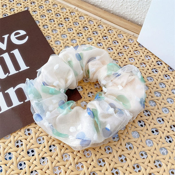 Fabric Fresh Broken Flower Handmade High Elastic Hair Ring Hair Accessories For Female