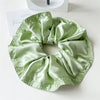 Fabric Hair Accessories Wood Edge Pleated Colon Ring Oversized Flower Bud Ring Handmade