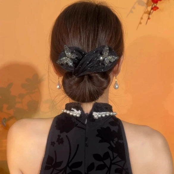 Fabric Handmade Animal Butterfly Twist Hair Clip For Female Vintage Head Accessories