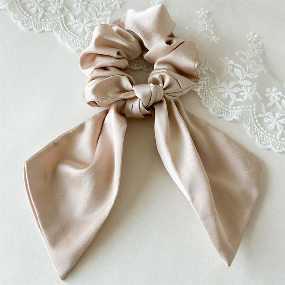 Fabric Handmade Elegant High Elasticity Pony Tail Ribbon Hair Ring Butterfly Hair Rope