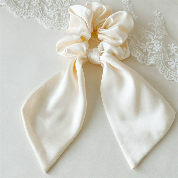 Fabric Handmade Elegant High Elasticity Pony Tail Ribbon Hair Ring Butterfly Hair Rope