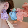 Fabric Handmade Flower Shape Women's Vacation Style Earrings