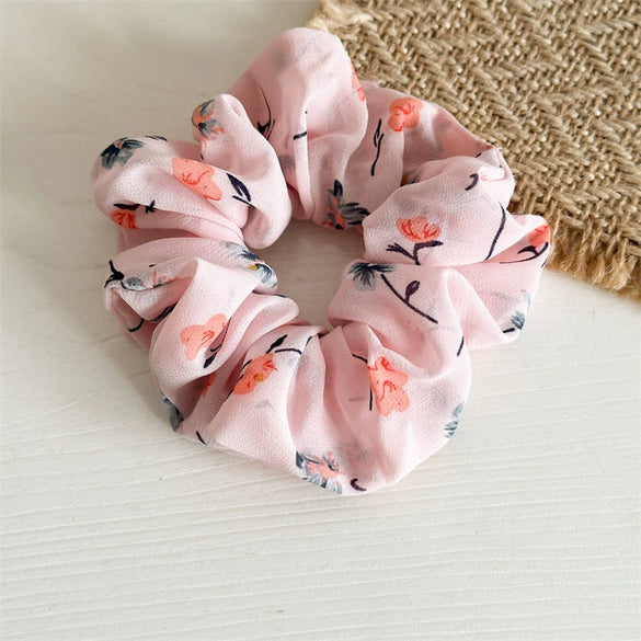 Fabric Handmade High Elastic Tricolor Striped Hair Ring Hair Accessories For Women