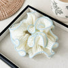 Fabric Handmade High Elasticity Pleated Ruffle Scrunchie For Women