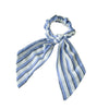Fabric Handmade Striped Doublesided Bow Hair Tie For Women