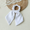 Fabric Handmade Striped Doublesided Bow Hair Tie For Women