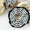Fabric Handmade Striped Scrunchie Hair Accessory For Ponytail And Hair Bun
