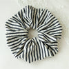Fabric Handmade Striped Scrunchie Hair Accessory For Ponytail And Hair Bun