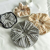 Fabric Handmade Striped Scrunchie Hair Accessory For Ponytail And Hair Bun