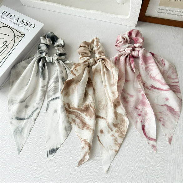 Fabric Handmade Tiedyed Large Intestine Hair Ring Hair Accessories
